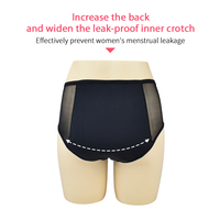 Culotte Menstruelle Écologique Femme Taille Moyenne Lavable Anti-Fuite Incontinence Sous-Vêtement Bambou Dentelle 4 Couches