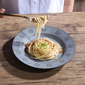 Venta al por Mayor de Cuencos y Platos de Barro Estilo Vintage con Relieve Guofeng, Bordes Decorativos Pintados a Mano y Tonos de Color Variados - Product Image 3