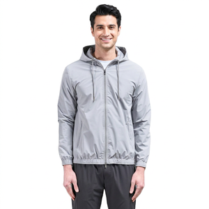 Factory Custom Made Men Waterproof <b>Jacket</b> With Woven Fabric 88%polyamide 12%elastane <b>Slim</b> <b>Fit</b> Windbreaker <b>Jacket</b> - Product Image 1
