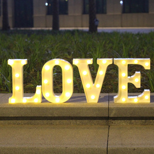 Alphabet Light Anglais Romantique <span class=keywords><strong>Surprise</strong></span> Confession Mariage Décoration Lumineuse Happy Birthday Led Light Sign Digital Light - Product Image 4