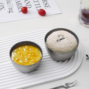 304 épaissir bols de riz à salade en acier inoxydable isolation thermique Anti-brûlure <span class=keywords><strong>Ramen</strong></span> soupe riz nouilles bol cuisine nourriture vaisselle - Product Image 4