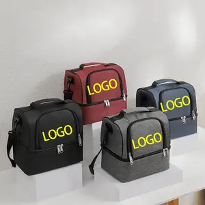 Korea Stijl Hoge Kwaliteit Outdoor Thermische Tas Geïsoleerde Lunch Koeltas Op Maat Promotie Draagbare Wijn Koeltas Canvas