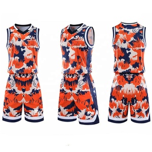 ชุดเสื้อบาสเก็ตบอลพิมพ์ลายพราง - Product Image 1
