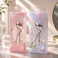 Boîte d'emballage en plastique transparent PET personnalisée pour pince à cils, éponge et pince à maquillage