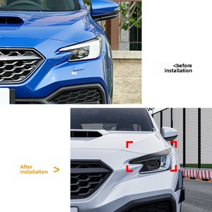 Cubiertas para Faros Delanteros en Negro Brillante para <span class=keywords><strong>Subaru</strong></span> WRX VB 2022+, Molduras de Fibra de Carbono ABS para Modificación de Faros - Product Image 1