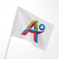 Individuelles Logo Sport-Event Handflagge Fußball Fan Unterstützer Kleiner Stabbanner