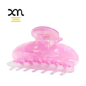 Hot Selling Colourful Holographic Pink Hair Claw Eco Friendly Cellulose Acetate Non Slip Hair Clamp Claw Clip Customized