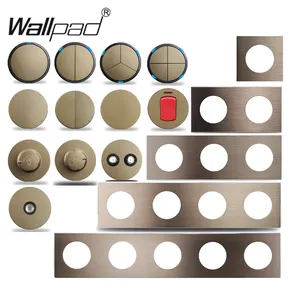 Matte Brown Aluminum Panel 1-5 Post Frame Hot Sale Round Shape with LED Indicator Wall Light Switch