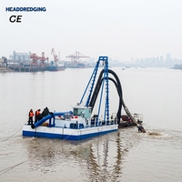 Drague à sable portable à aspiration par jet, moteur diesel, bateau pour l'extraction de sable de rivière, dragage haute efficacité