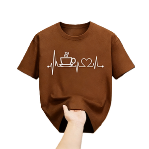 T-shirt « Café et Philosophie » pour les amateurs de café – Motif « Morning Brew » / T-shirt décontracté en coton surdimensionné à manches courtes pour le streetwear - Product Image 2