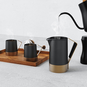 DHPO 600ml Céramique Presse Française Cafetière Résistant À La Chaleur Poignée En Silicone Durable 4 Filtres Conception De Tasses Durables - Product Image 3