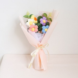 Ramos de rosas tejidos a mano, ramos mixtos de hilo tejido, productos terminados, regalos de cumpleaños para novias y profesoras - Product Image 6