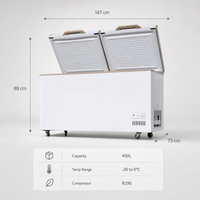 Réfrigérateur blanc sans congélateur, double porte, écoénergétique, en acier inoxydable 304, pour cuisine de restaurant et présentation