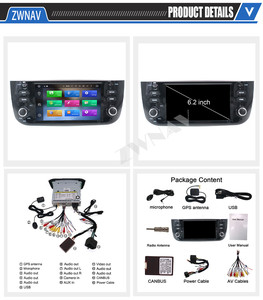 Zwnavigation GPS d'équipe, lecteur Audio stéréo et DVD multimédia, pour <span class=keywords><strong>Fiat</strong></span> <span class=keywords><strong>Punto</strong></span> <span class=keywords><strong>2009</strong></span> 2010 2011 2012 2013 2014 2015, Android, 1 din - Product Image 5