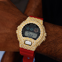 Street-Style Herren-Accessoires Buss-Down Moissanit Moissanit-Uhrengehäuse Iced Out Maßgefertigte Uhrenteile für DW6900