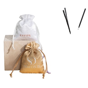 Mini sacs en satin de luxe avec cordon de serrage, vente en gros, pochettes de rangement pour bijoux, pochettes cadeaux en soie, logo personnalisé - Product Image 3