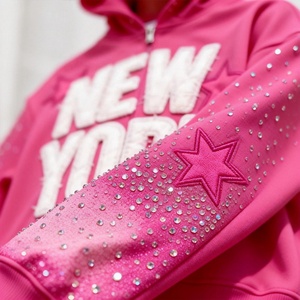 Sudadera con Capucha Estilo Americano 2026, 450GSM, Lavada y Desgastada, con Parche Bordado Personalizado, Estampado de Letras, Unisex, Corte Holgado - Product Image 3