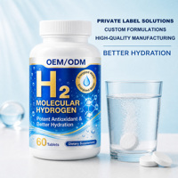 Tablet Efervecent Hidrogen Molekuler Magnesium Malat Kustom Antioksidan Vitalitas Seluler Harian Pendukung Energi Dewasa 60