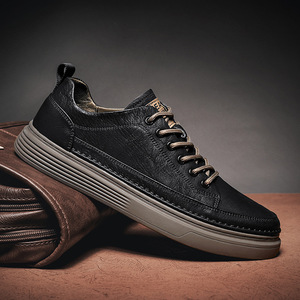 Baskets en cuir PU pour hommes, chaussures de <span class=keywords><strong>basket</strong></span>-ball, de marche, de skateboard, décontractées, vente en gros - Product Image 6
