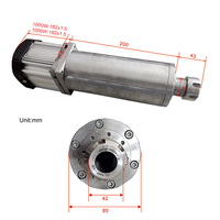 Moteur de broche sans balais haute vitesse 6000 tr/min 1500W 2000W haute puissance pour tour à bois, rainurage et chanfreinage