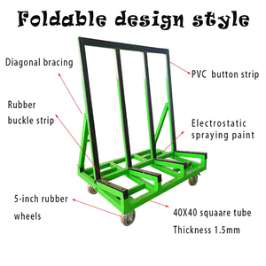 1/2/3 тонна, легкая Мобильная стеклянная тележка с рамкой - Product Image 6