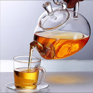 Phoenix Tail Teapot Transparent Glass With Lid Heat Resistant <b>Tea</b> <b>Maker</b> Spring Filter Hejian Origin - Product Image 3