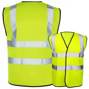 Hi vis Waistcoat c/w Phone Pocket Yellow Orange with reflective tape and hi vis colour Hook and loop fastening Breathable fabric
