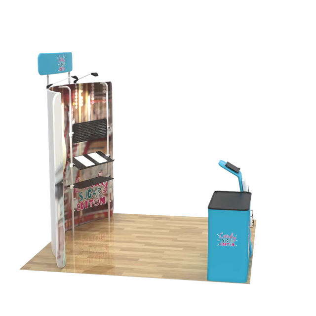Curved Display Backdrop Banner Foldable Aluminum Stand Event Booth for Advertising Promotion Manufactured by Brand Name