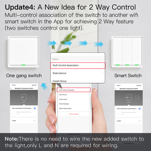 Tuya Bluetooth thông minh chuyển đổi ánh sáng dây trung tính yêu cầu Bluetooth sigmesh chức năng đa kiểm soát Hiệp hội chuyển tiếp tình trạng - Product Image 5