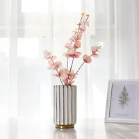 Beyaz vazo seramik çiçek vazo çin seramik vazo altın hattı ile