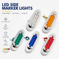 Feux latéraux électroplaqués 16 LED, feux arrière latéraux, feux latéraux pour camion 12V, feux indicateurs de largeur