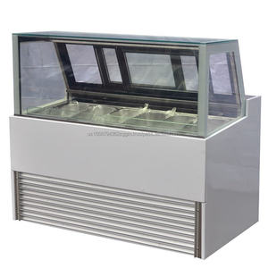 Congélateur de présentation de crème glacée avec système de refroidissement direct et plaque en acier coloré pour usage commercial - Product Image 3