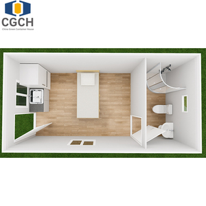 CGCH casa del contenitore del pacchetto piatto staccabile senza amianto prefabbricato casa del contenitore della casa del contenitore 20Ft per l'ufficio o vivere - Product Image 3