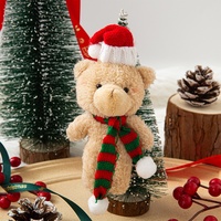 Ours en peluche super doux populaire pour Noël, idéal comme cadeau, accessoire vestimentaire, porte-clés, pendentif ou décoration de pâtisserie