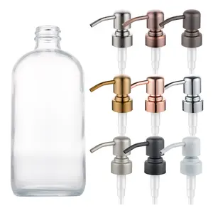 Longan 28/410 Soap Liquid Pump Clear Lotion Dispenser Pump Bottle Closures With Black Plastic Pump Head Factory China