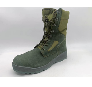 Botas de Combate TSB21 DMS de Cuero Vacuno y Gamuza Verde - Product Image 2