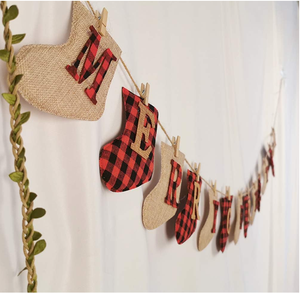 Joyeux Noël Bannière <span class=keywords><strong>Toile</strong></span> <span class=keywords><strong>De</strong></span> <span class=keywords><strong>Jute</strong></span> <span class=keywords><strong>Chaussette</strong></span> En Forme <span class=keywords><strong>De</strong></span> Décoration <span class=keywords><strong>De</strong></span> Noël Joyeux Noël <span class=keywords><strong>Toile</strong></span> <span class=keywords><strong>De</strong></span> <span class=keywords><strong>Jute</strong></span> Bannière Fête Photo Props Décorations Pour La Maison - Product Image 1