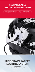 Casco de monopatín clásico para adultos, ligero, con lente magnética, recargable, luz trasera LED - Product Image 6