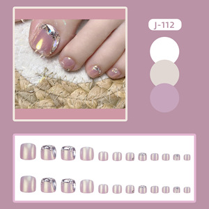 <span class=keywords><strong>Uñas</strong></span> postizas para dedos de los pies, <span class=keywords><strong>uñas</strong></span> artificiales bonitas de cobertura completa para niños, 112 - Product Image 2