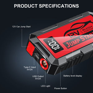 5 in1 8000a 2000a आपातकालीन कार जम्पर सुपर कैपेसिटर लाइट पोर्टेबल 12 वी बैटरी स्टेशन बूस्टर पैक पावर बैंक जंप स्टार्टर - Product Image 3