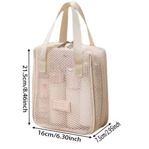 Large Capacity Mesh <b>Storage</b> Bag Cosmetic Bag Lipstick Key Coin Purse Handbags Travel Transparent Pouch <b>Makeup</b> Bag - Product Image 6
