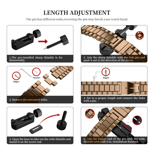 Correa de Metal de Acero Inoxidable 304 al por Mayor con Correa Personalizada de Tres Cuentas para Reloj de 16mm 18mm 20mm 22mm <span class=keywords><strong>24mm</strong></span> - Product Image 5