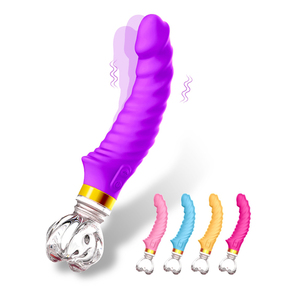 Volwassen Benodigdheden Av Vibrator Lady G Spot <span class=keywords><strong>Dildo</strong></span> Met Lichtgevende Glazen Grip En 10 Trillingsmodi Voor Vrouwen - Product Image 2