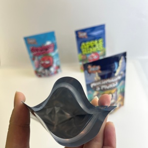 Sac en mylar refermable en plastique recyclable personnalisé pour usage en dispensaire, emballage alimentaire, anti-odeur, anti-enfants, biscuits, sac en mylar de 3,5, en vrac - Product Image 2