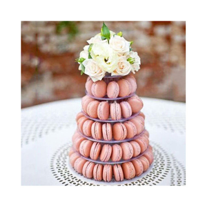 Plateau de présentation en PET à 6 étages, circulaire, pour macarons, tour à gâteaux, support à desserts pour les fêtes, les mariages, les banquets, la décoration de la table - Product Image 4