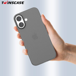 Twinscase cassa del telefono per <span class=keywords><strong>iPhone</strong></span> 17 Pro Max <span class=keywords><strong>Cover</strong></span> del telefono cellulare <span class=keywords><strong>originale</strong></span> per ragazza ondulato PP trasparente custodia del telefono di lusso - Product Image 1