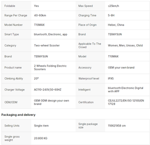 Scooter <span class=keywords><strong>elettrico</strong></span> 500W potente veloce a lungo raggio adulto E-scooter con controllo APP altoparlante Bluetooth pieghevole E pendolarismo - Product Image 6