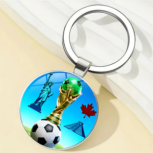 Porte-clés en alliage de zinc sur le thème de la Coupe de football États-Unis-Canada-Mexique 2026, souvenir pour les fans - Product Image 5