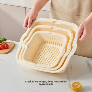 Ciotola Scolapiatti Regolabile e Cestello Doppio Strato Salvaspazio per Ristoranti, Asciugatura Rapida - Product Image 3