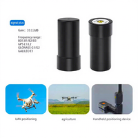 Antenne hélicoïdale GNSS GPS RTK active pleine bande L1 L2 L5 L6 E6 avec connecteur SMA-J, gain 28dBi, étanche IP67 pour ZED F9p